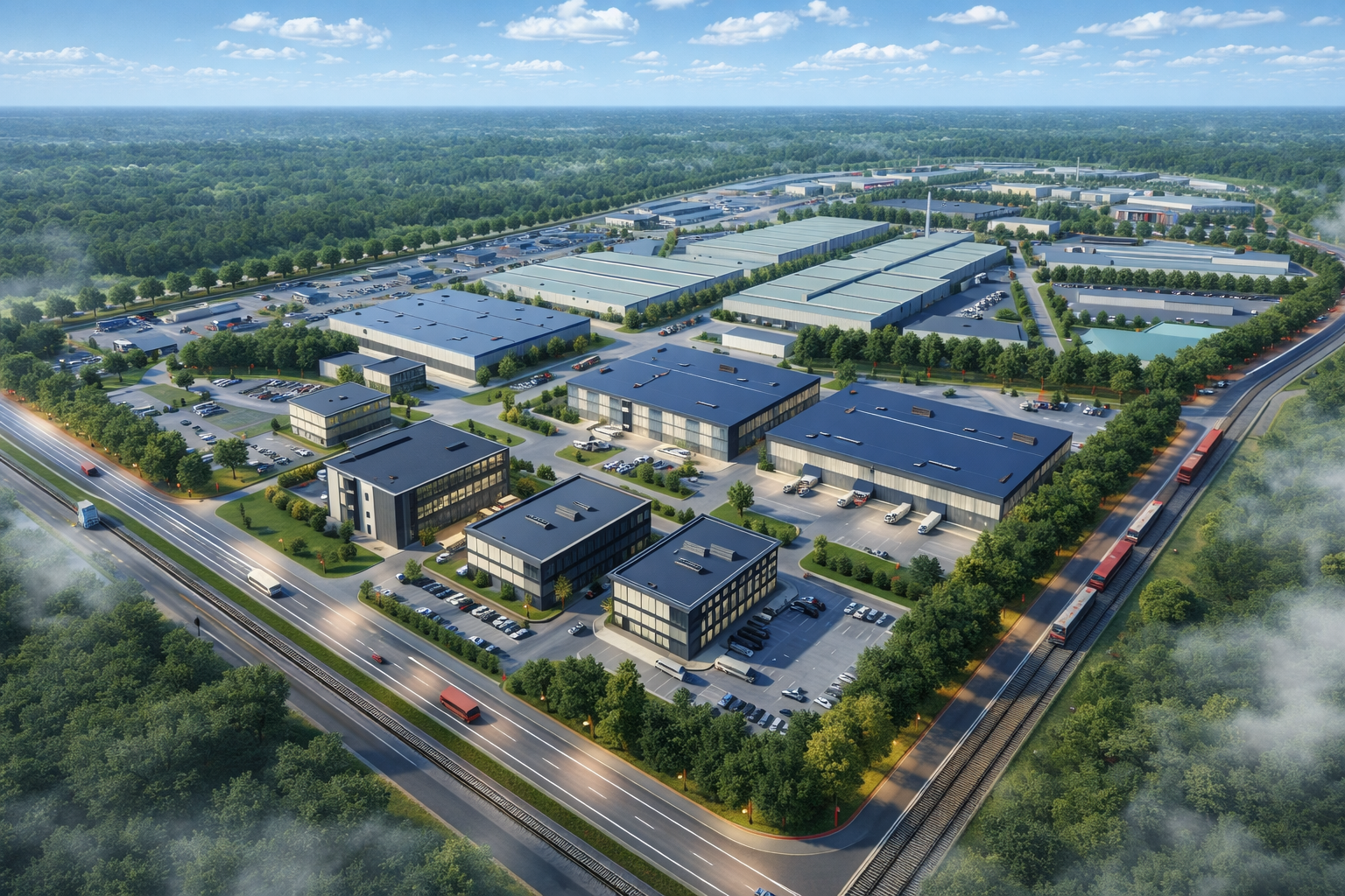 Chervonohrad Industrial Park — aerial view